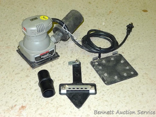 Porter Cable hand sander model 340 with extra parts. Runs.
