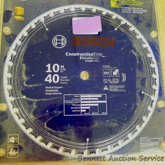 Bosch 10" 40 teeth construction trim saw blade NIP.