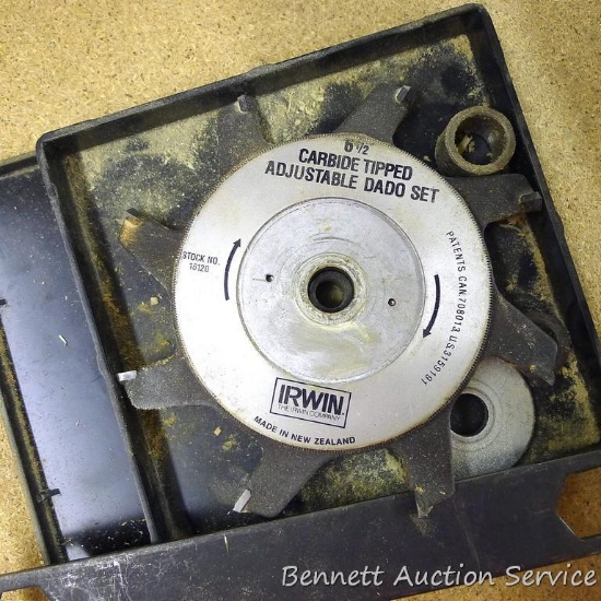 Irwin 6-1/2" carbide tipped adjustable Dado Set and more.