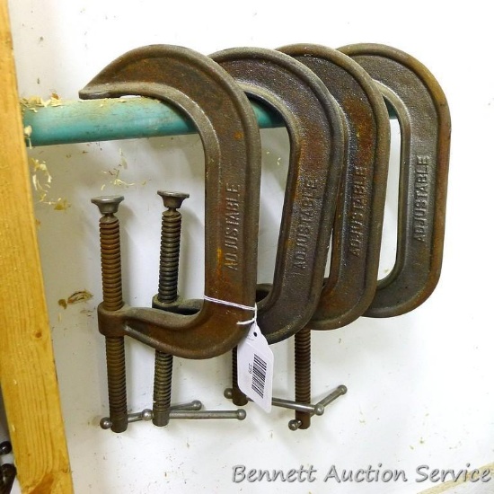 Four nice 6" C-clamps.