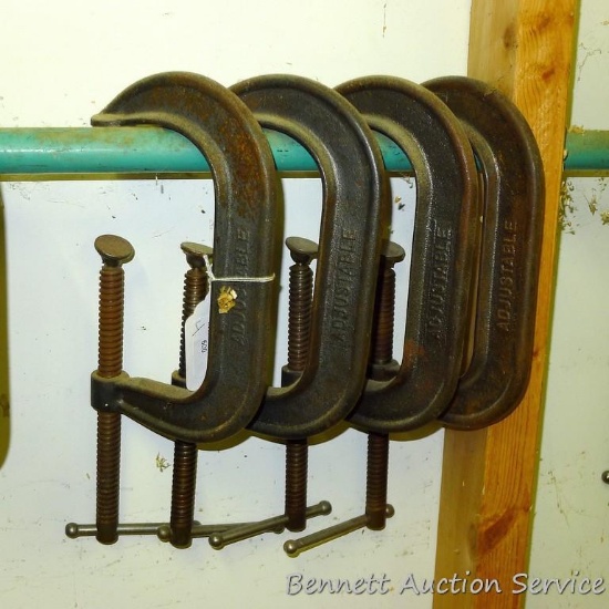 Four 6" C-clamps.