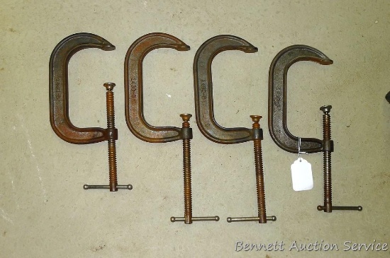 Four 6" C-clamps.