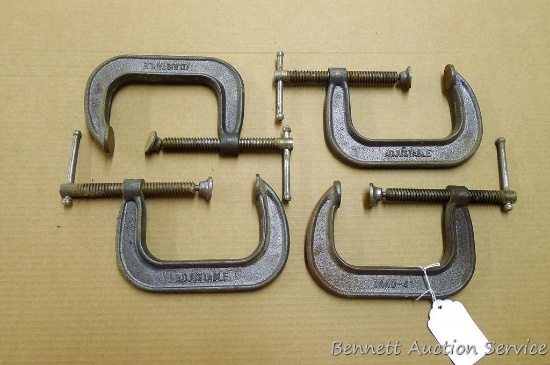 Four 4" C-clamps.