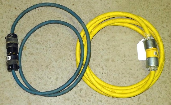 Ten foot 10-3 extension cord in good condition; 5 foot extension cord.