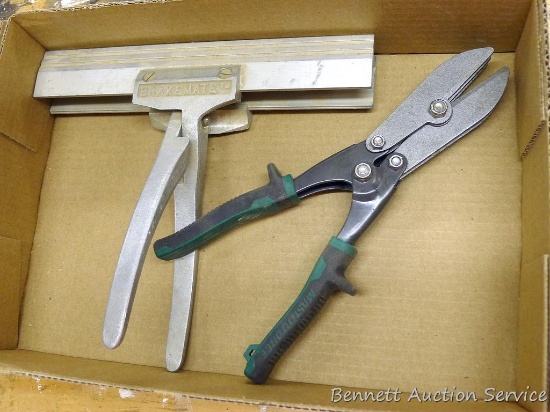 Brakemate 10" metal hand brake; Masterforce crimper is 10" long.