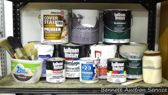 No shipping. Zinsser primer; Hallman Lindsay paints; Bunker Hill paint/primer and more.