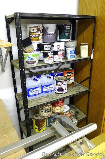 Five shelf metal storage is 36" x 16" x 71".