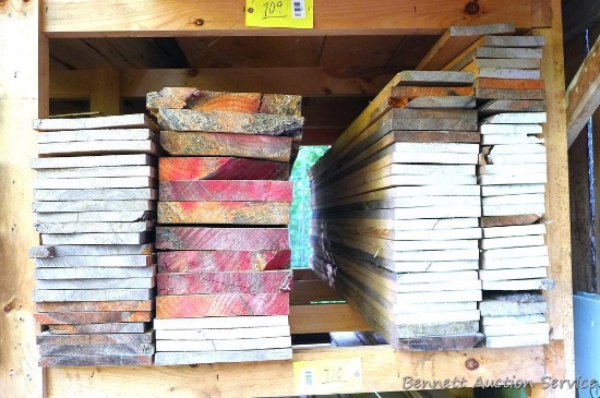 Rough sawn pine boards up to 12" x 100"; plus some lumber up to 2"x12" x 78".