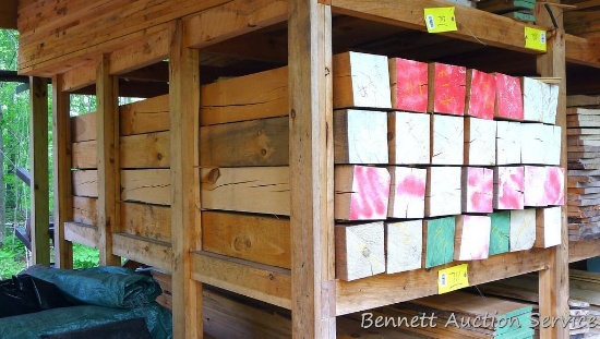 28) pieces of 6"x6" pine posts, longest one is 100".