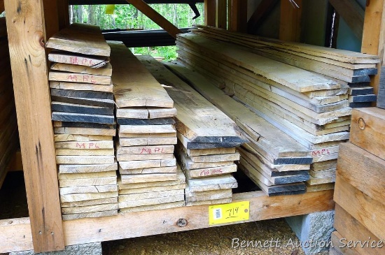 Nice quantity of rough sawn maple boards up to 10" x 100".