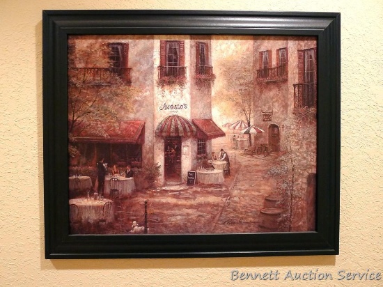 Nicely framed print measures approx. 20" x 24".