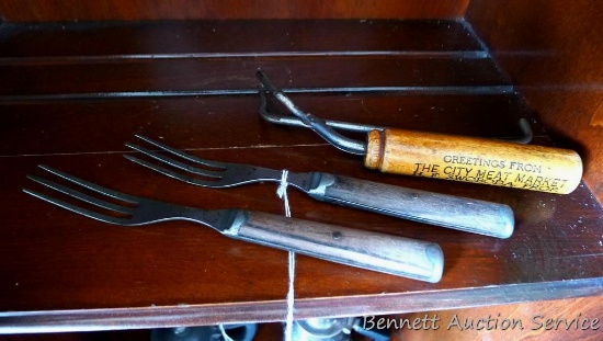 Antique can opener was a promotional from The City Meat Market, H.F. Swoboda Prop., of Woodstock,
