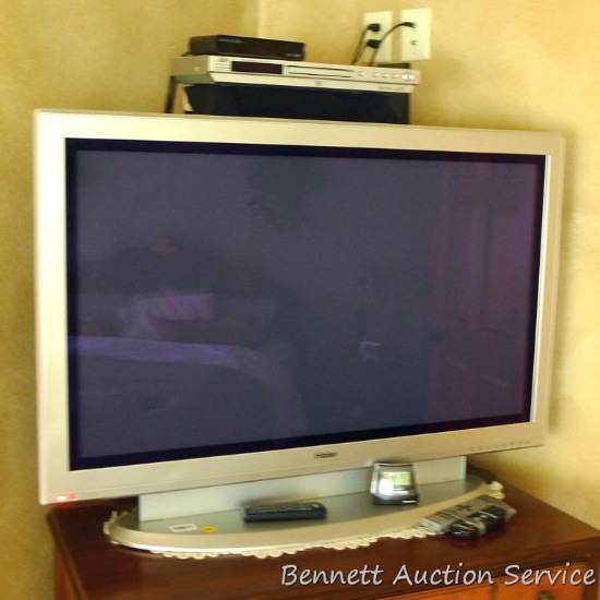 42" Haier plasma television; TV is model 42EP24S. JVC XV-N3 DVD/CD player. Both units power up and