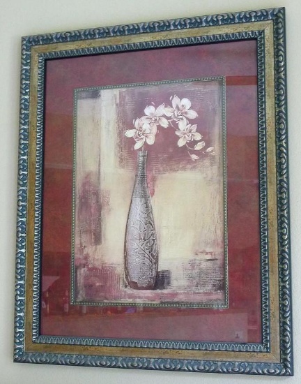 Nice large framed print measures approx. 35" wide x 43" high.
