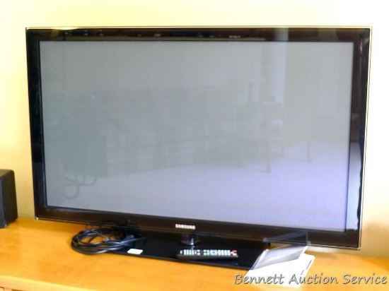 50" Samsung plasma television is model number PN50C550G1F. TV is in very good condition.