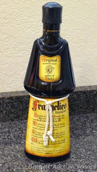 No shipping. Sealed 750 ml bottle of Frangelico hazelnut liqueur, product of Italy.