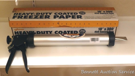 The Original Jerky Cannon by LEM; half a roll, maybe a little more of heavy duty coated freezer