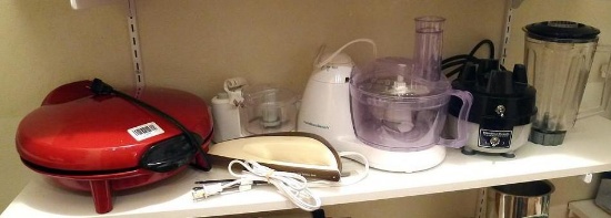 George Foreman Healthy cooker; electric knife, mini and regular sized food processors; Hamilton