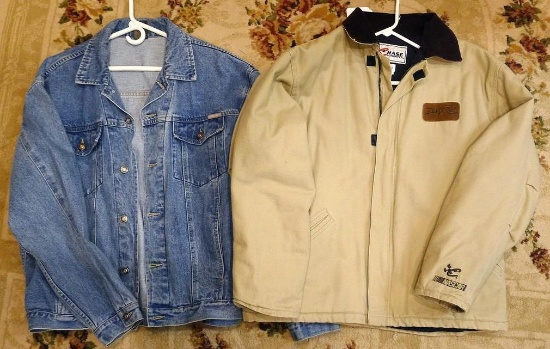 Duck canvas Dale Earnhardt Jr. jacket; denim jacket. Both men's XL and in good condition.
