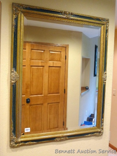 Nice large entry mirror measures approx. 3' x 4'.
