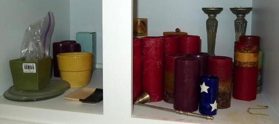 Assortment of candles and planters as pictured.