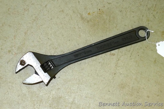 Thorsen 15" Euro-Style wide grip adjustable wrench in good condition.