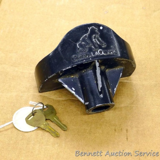 Fulton 2" Gorilla Guard hitch lock is 3" x 4-1/2".
