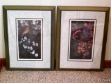 Pair of nicely framed and matted signed prints by John Hardginski. Each measures 16