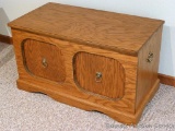 Sturdy handmade chest with lifting lid would make a great blanket or hope chest. Measures 3' wide x