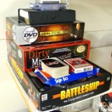 Board games and more. Battleship, Dirty Minds, Deal or No Deal DVD game; Game Boy Advance; Dominoes;
