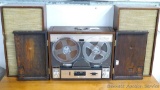 Vintage Wollensack 3M Stereophonic Tape Recorder - powers up and reels turn. Recording unit measures