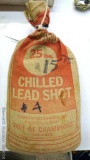 Partial 25 lb. bag of lead shot - may be 3/4 full.