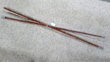 Bamboo fly rod is approx 15' when assembled.