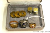 Antique cuff links; Columbia tokens; FOE ring; religious ring; Wausau West 1978 class ring engraved