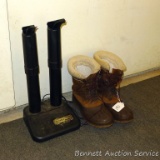 Peet Dryer brand electric boot dryer; men's Sorel boots, we're guessing size 11 or 12.