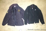 Men's XL game jacket with Colorado Tigers patches; Men's Large North Face lightweight jacket.