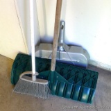 Snow scoop; broom and dust pan.