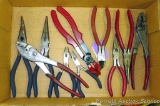 Nice variety of pliers including needle nose, regular, wire cutters and more.