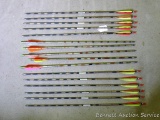 Eleven Easton Stalker 2117 fiberglass arrows with field tips are 32
