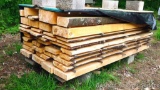 Rough sawn softwood timbers, posts and lumber. Largest post or timer is 6
