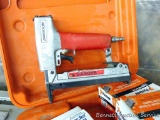 Paslode staple nailer in carrying case incl partial boxes of 3/4