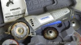 Dremel Saw-Max tool, model SM20, in carrying case with cut-off wheels, runs.