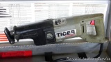 Porter Cable variable speed Tiger Quik Change reciprocating saw, model 37, in metal carrying case