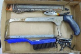 Craftsman hacksaw, hex wrenches, wire brush, pliers, more.