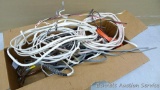 Box filled with scrap electric wire. Box is 26