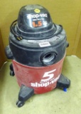 Shop-Vac 1.5 HP wet/dry vacuum. Runs. No hoses or attachments were found. Runs.