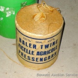 5 Gallon pail with binder twine in a roll.