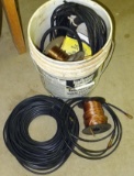 5 Gallon pail of coax wire, speaker wire, more.