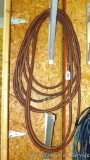 Rubberized air hose is approx. 50' with fittings.