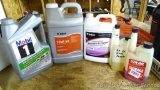 No Shipping. Partial containers of Mobile One OW-20, Bobcat 10W-30, Bobcat Antifreeze/Coolant,